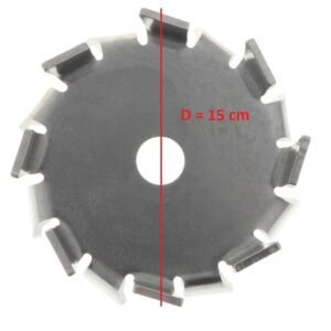 Cánh khuấy đĩa cạnh chém đường kính 15 cm bằng inox 304