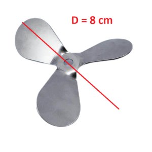 cánh khuấy mái chèo đường kính 8 cm
