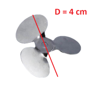 Cánh khuấy mái chèo đường kính 4 cm