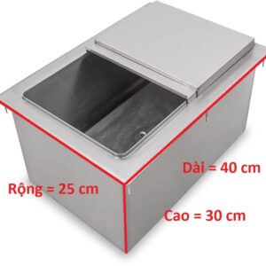 Thùng đá inox 20 lít loại có chân cao 1200 mm