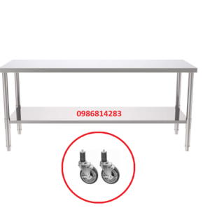 bàn bếp có bánh xe 2 tầng