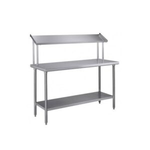 Bàn bếp có kệ trên mặt bàn 1 tầng kệ góc nghiêng 60 độ