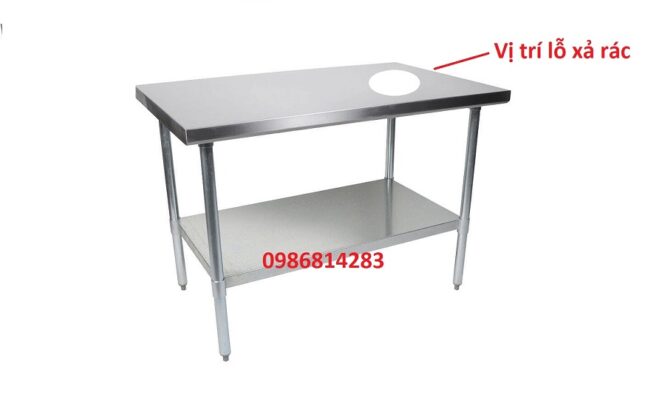 Bàn bếp có lỗ xả rác