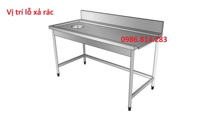 Gia công bàn bếp có lỗ xả rác