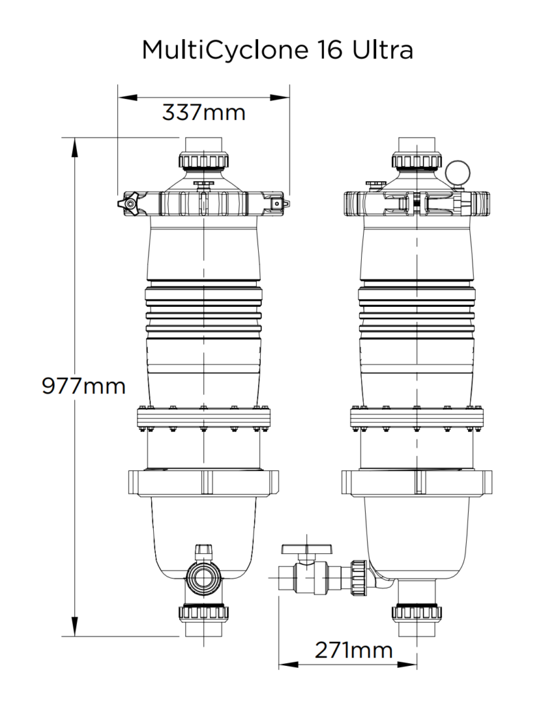 Model Multil Cyclone 16 Ultra - Thiết bị bể bơi Waterco