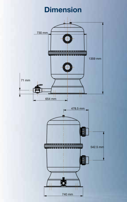 bản vẽ chi tiết Multil Cyclone 70 XL