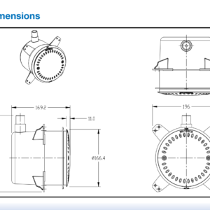 bản vẽ chi tiết đèn led niche 165 waterco