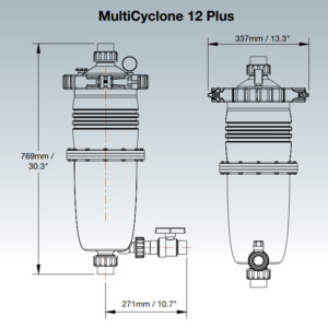 Cột lọc giấy mutilcyclone 12 plus