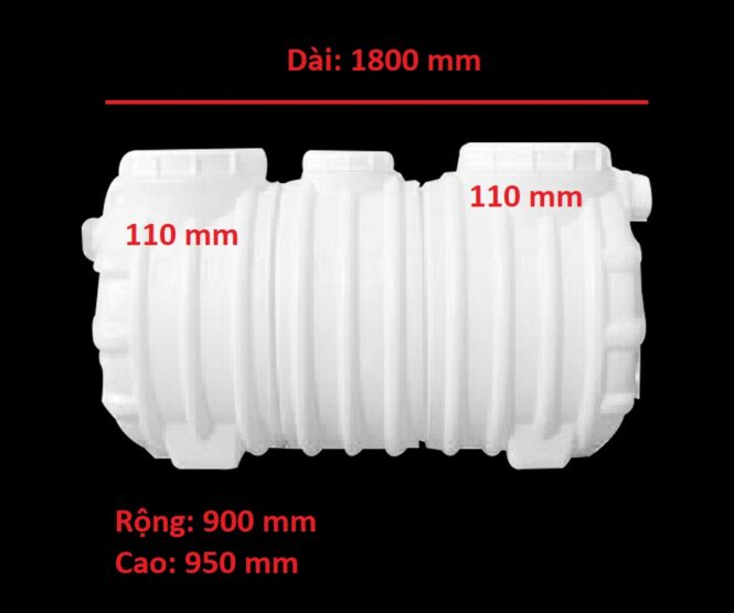 Bể tách mỡ nhựa 1458 lít