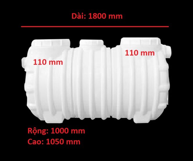 Bể tách mỡ nhựa 1890 lít