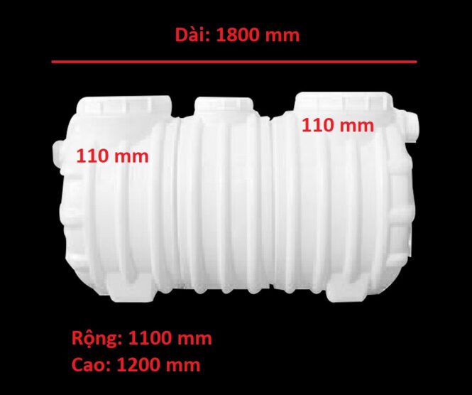 Bể tách mỡ nhựa 2376 lít