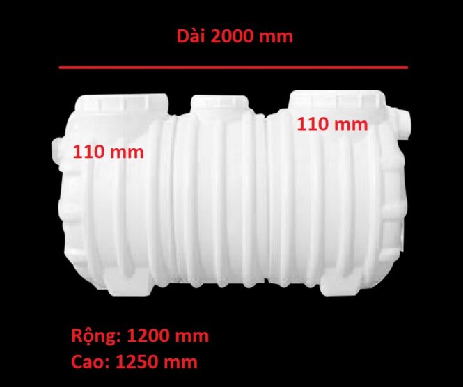 Bể tách mỡ nhựa 3000 lít