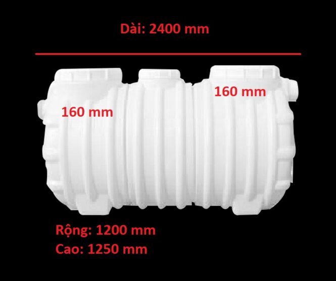 Bể tách mỡ nhựa 3600 lít