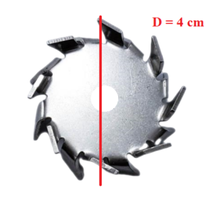 Ảnh chính cánh khuấy đĩa cạnh chém đường kính 4 cm