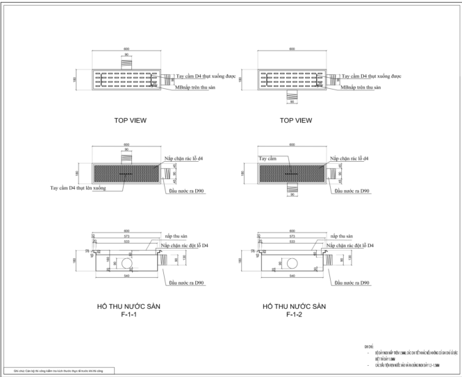 bản vẽ mương thoát nước inox