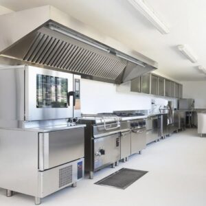 chụp hút khói inox nhà hàng thực tế