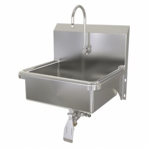 Chậu rửa đơn có van nhấn gối