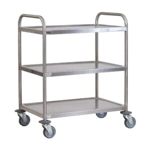 xe đẩy inox 3 tầng