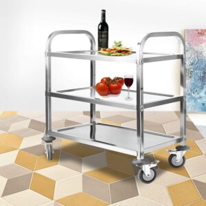 xe đẩy inox 3 tầng