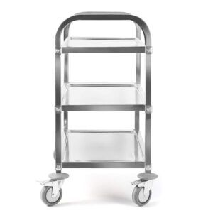 xe đẩy inox 3 tầng