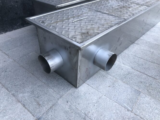 cấu tạo hố thu sàn inox