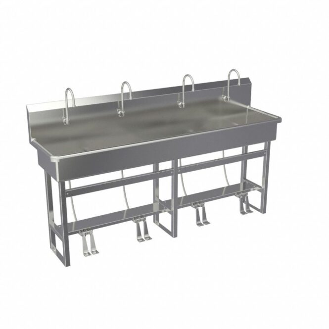 Chậu rửa 4 có van đạp chân