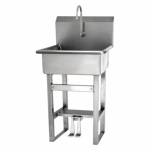 Chậu rửa đơn có vòi đạp chân