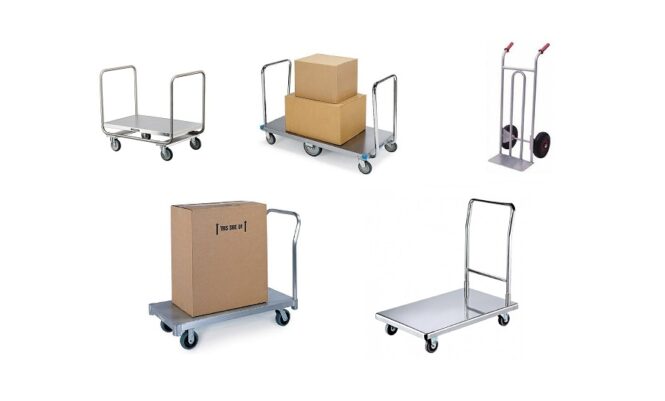 xe đẩy hàng inox