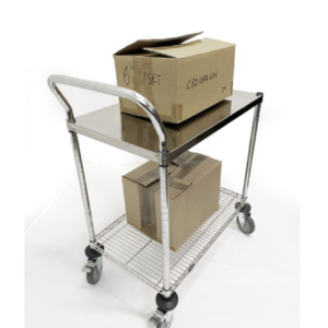 xe đẩy inox 2 tầng