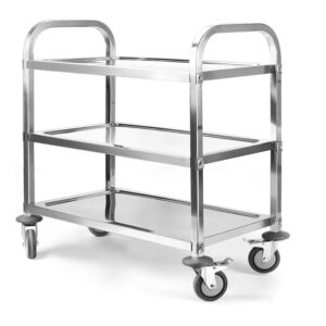 xe đẩy inox 3 tầng