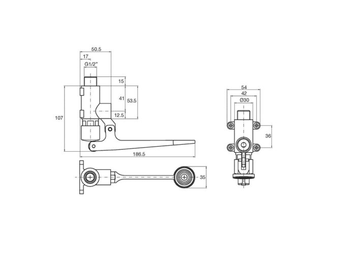 Vòi nước lạnh gắn tường Caesar WL027C