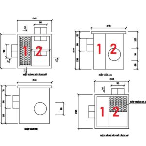 hình ảnh bể tách mỡ 2 ngăn