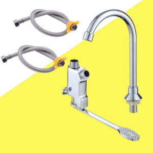 vòi nước đạp chân hk13 đầy đủ phụ kiện