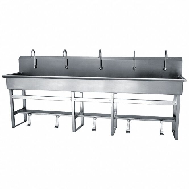 chậu rửa 5 vòi đạp chân HK-16