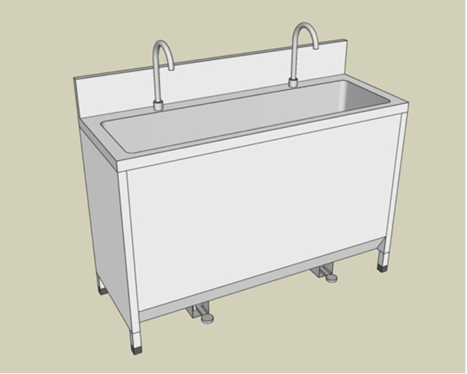 chậu rửa có vòi đạp chân HK-16