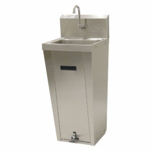 chậu rửa có vòi đạp chân dùng trong y tế