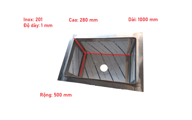 hố chậu rửa công nghiệp CRCN-10511