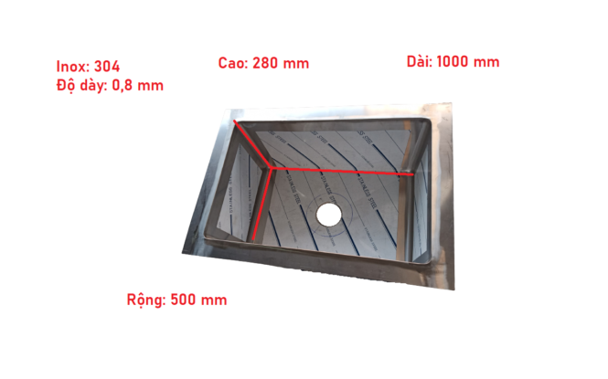 hố chậu rửa công nghiệp CRCN-10583
