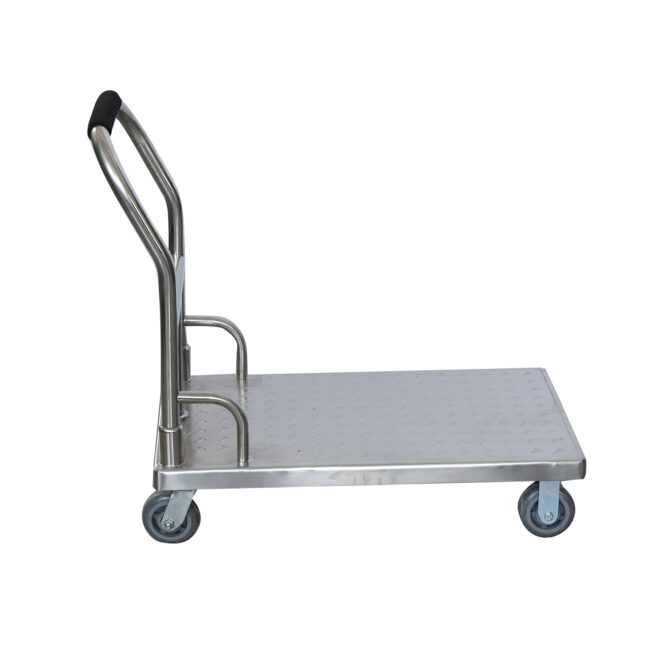 xe đẩy hàng 4 bánh bằng inox không gỉ