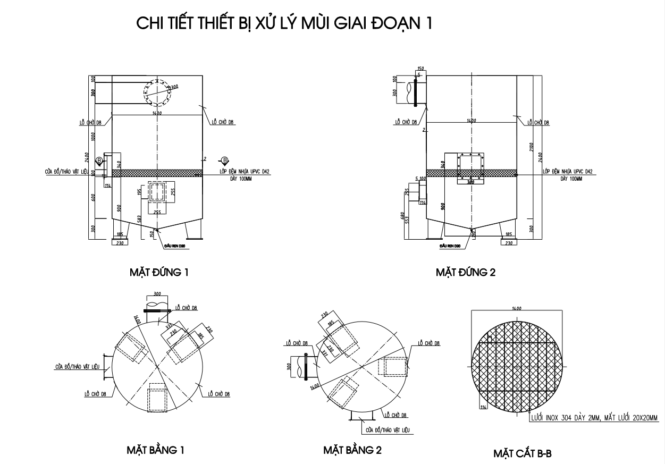 gia công thiết bị xử lý mùi bằng inox theo yêu cầu