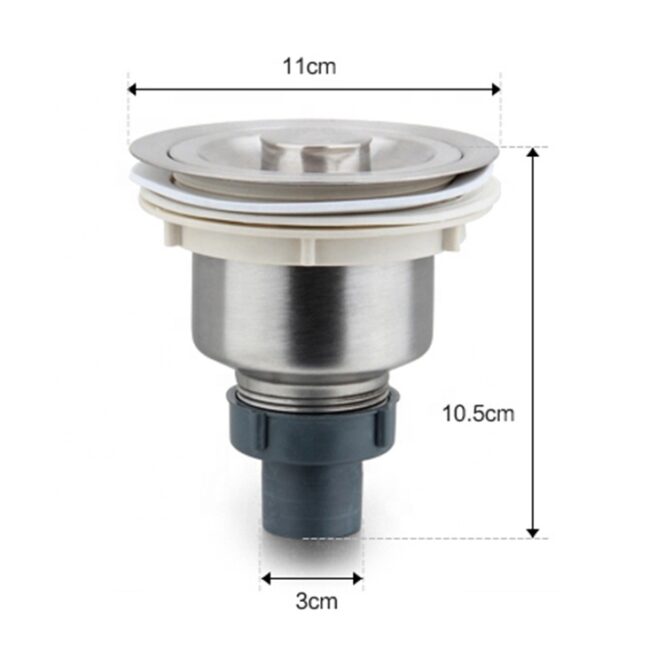 Rốn thu nước chậu rửa inox công nghiệp