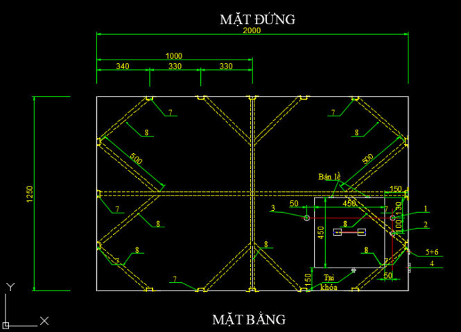 bản vẽ bể nước 2500 lít inox