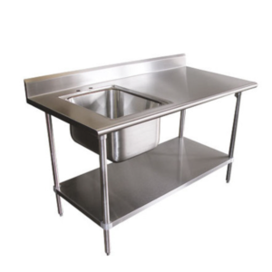 bàn bếp inox có 1 chậu rửa