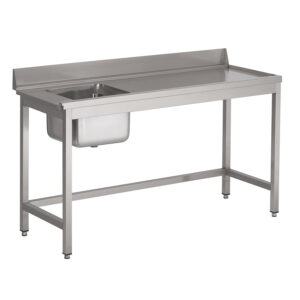 bàn bếp inox có 1 chậu rửa