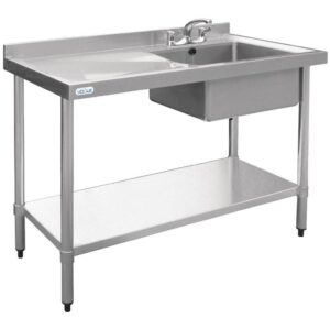 bàn bếp inox có 1 chậu rửa