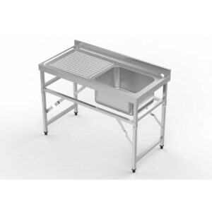 bàn bếp inox có 1 chậu rửa