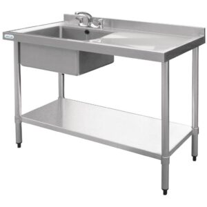 bàn bếp inox 2 tầng theo yêu cầu khách hàng