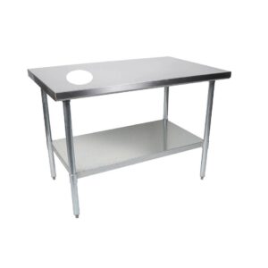 bàn chặt inox có lỗ xả rác