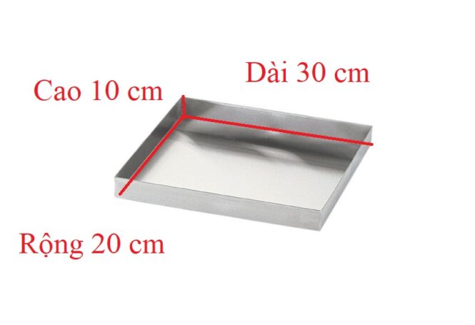 khay inox 20x30 cm