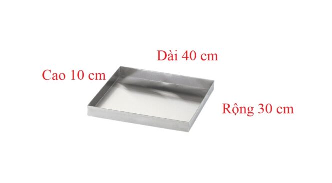 khay inox 30x40 cm theo yêu cầu